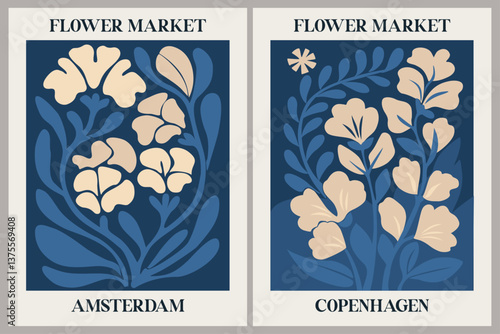 Photography Abstract posters Flower market print Amsterdam and Copenhagen