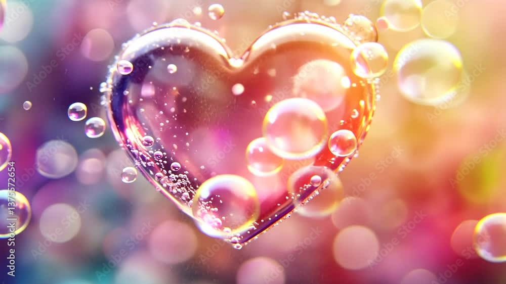 Romantic Heart with Bubbles: Symbol of Love and Affection for Valentine's Day Romantic Heart with Bubbles: Symbol of Love and Affection for Valentine's Day