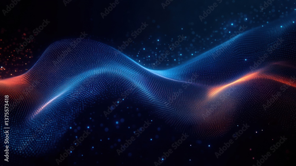 Futuristic Digital Wave Technology Background with Glowing Blue Particles and Cyberpunk Aesthetics Futuristic Digital Wave Technology Background with Glowing Blue Particles and Cyberpunk Aesthetics