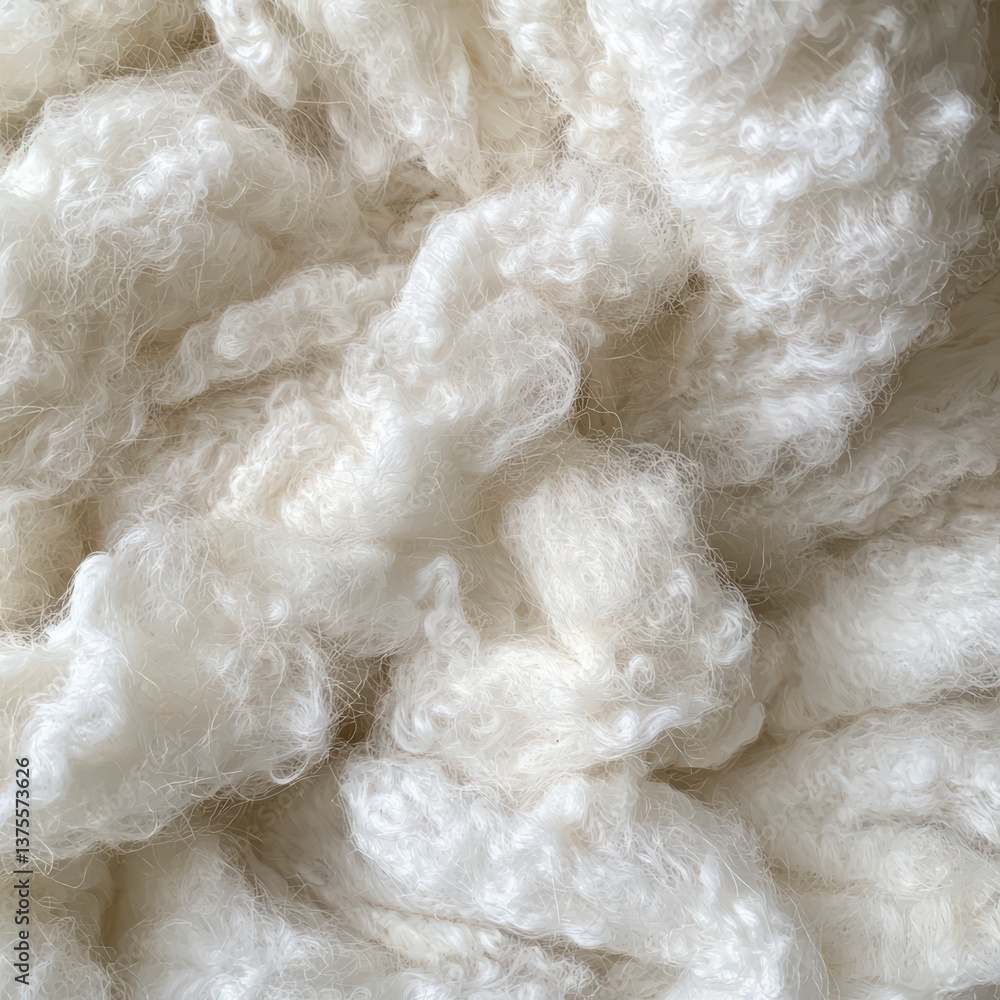 Close-Up of Natural Angora Wool: A detailed close-up of pristine Angora wool, displaying its soft, fluffy texture and delicate white color. Close-Up of Natural Angora Wool: A detailed close-up of pristine Angora wool, displaying its soft, fluffy texture and delicate white color.