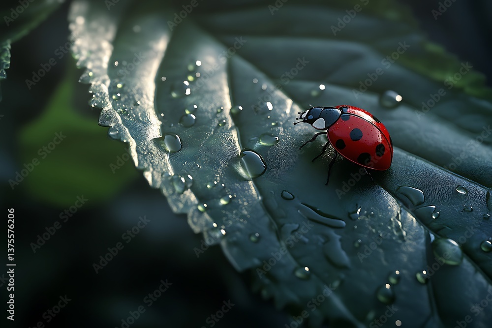 Fototapeta premium ladybug on a leaf