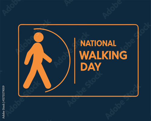 Celebrate National Walking Day with a Simple and Clean Graphic Design.