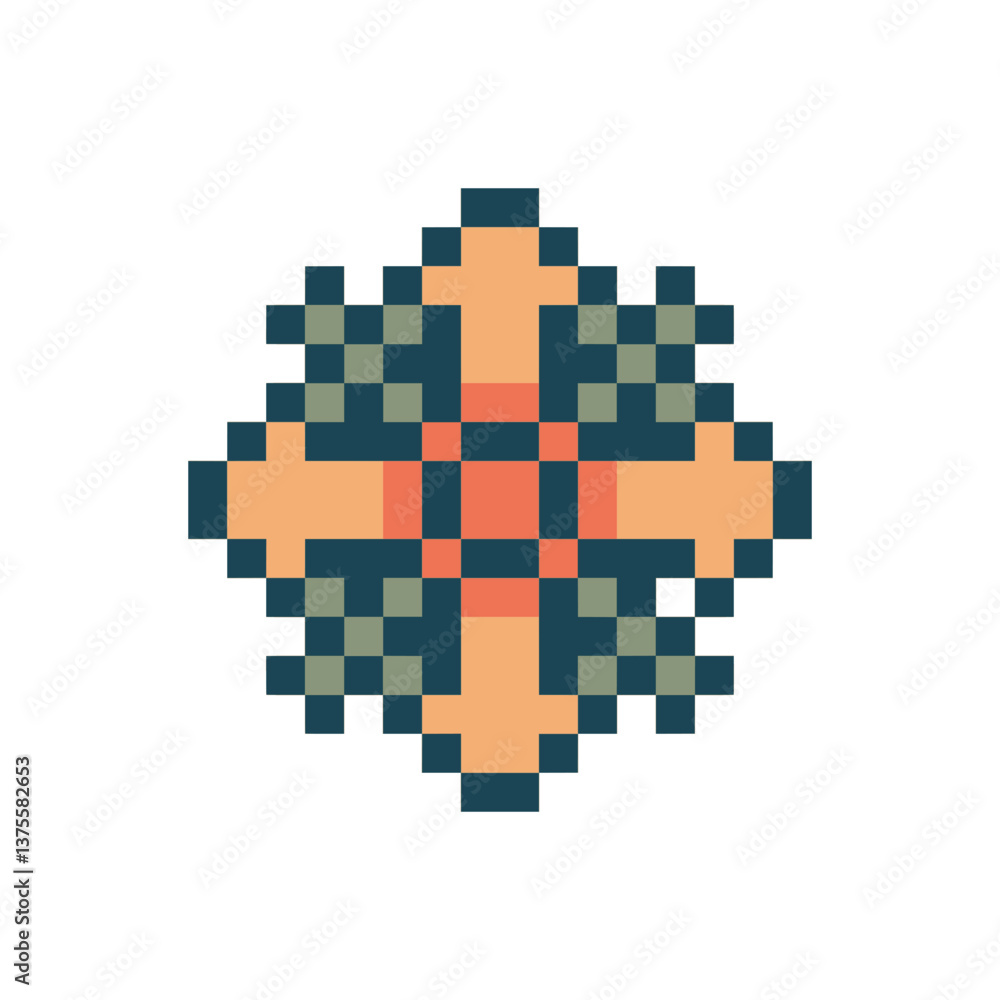Fototapeta premium abstract shape retro pixel art