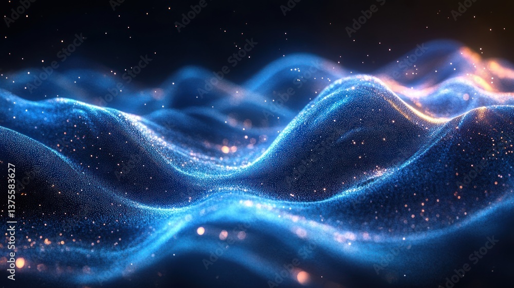 Abstract Digital Wave Technology Background with Blue Light Effects and Modern Aesthetics Abstract Digital Wave Technology Background with Blue Light Effects and Modern Aesthetics