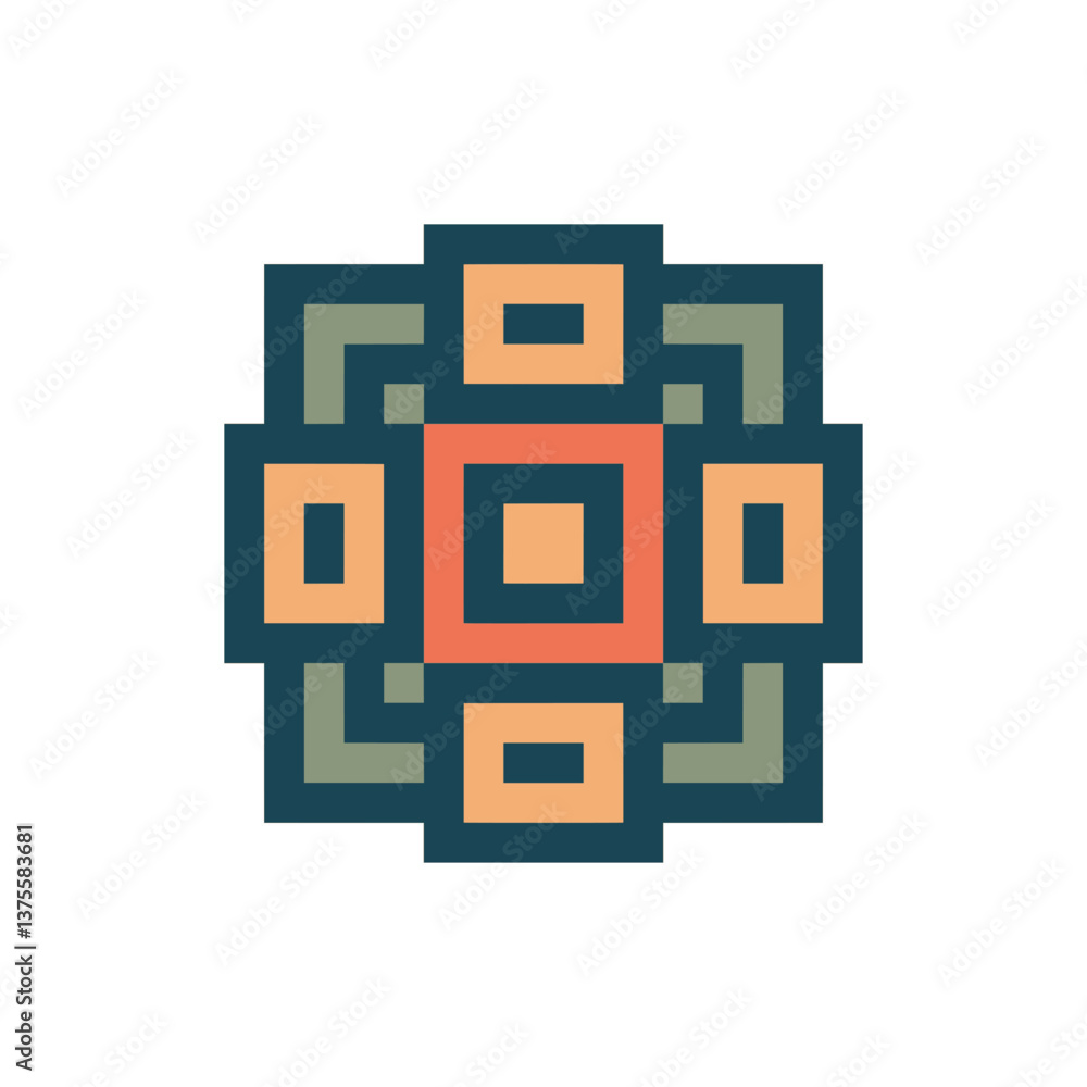 abstract shape retro pixel art abstract shape retro pixel art
