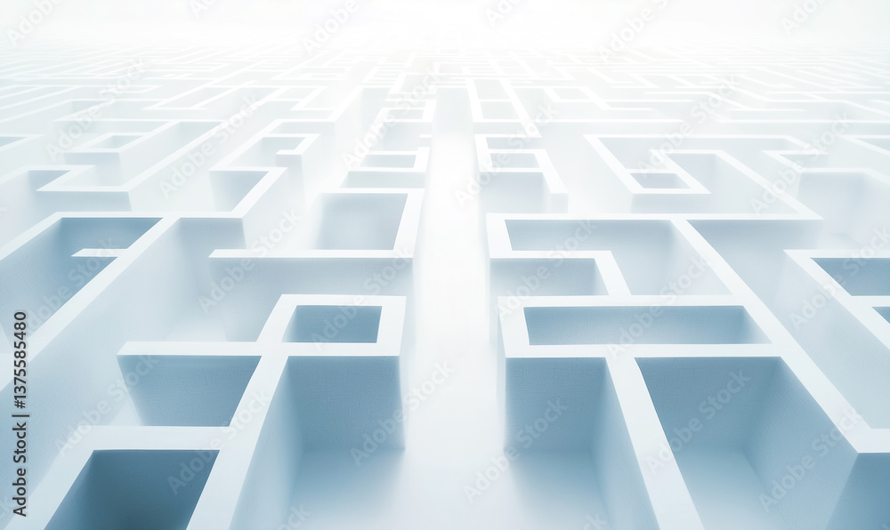 symbolic maze structure, journey to clarity and purpose, clean monochrome symbolic maze structure, journey to clarity and purpose, clean monochrome