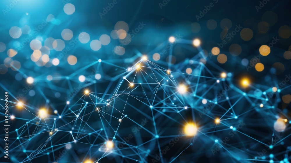 Obraz premium High-speed broadband network background with glowing circuits.