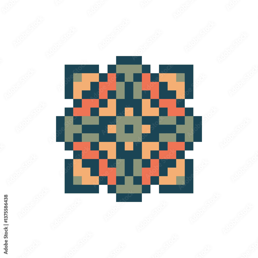Fototapeta premium abstract shape retro pixel art