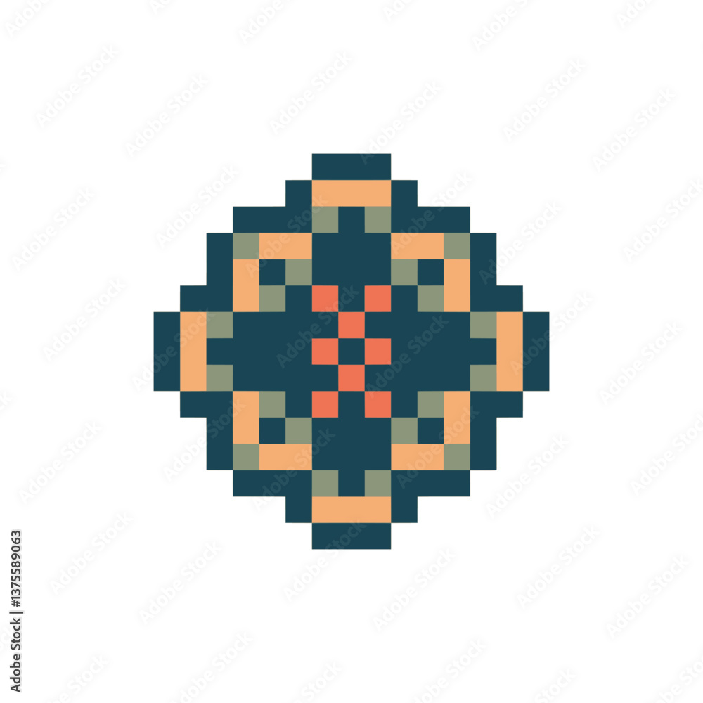 Fototapeta premium abstract shape retro pixel art
