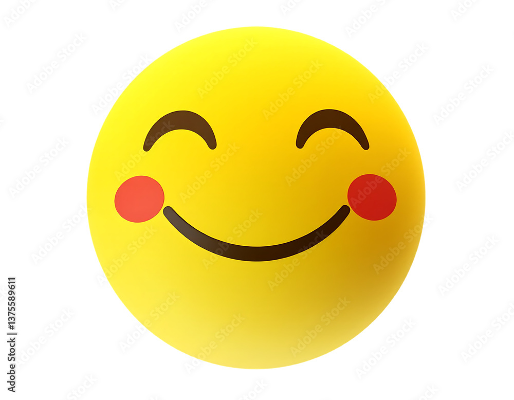 Happy Smiley Face with Blush Happy Smiley Face with Blush