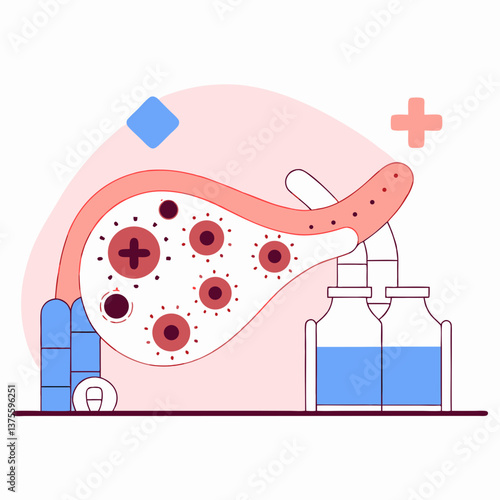 
Insulin  human body Vector