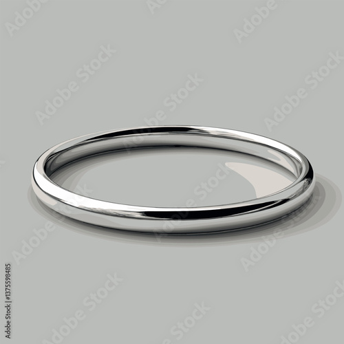 Elegant silver bangle jewelry with minimalist design on gray background