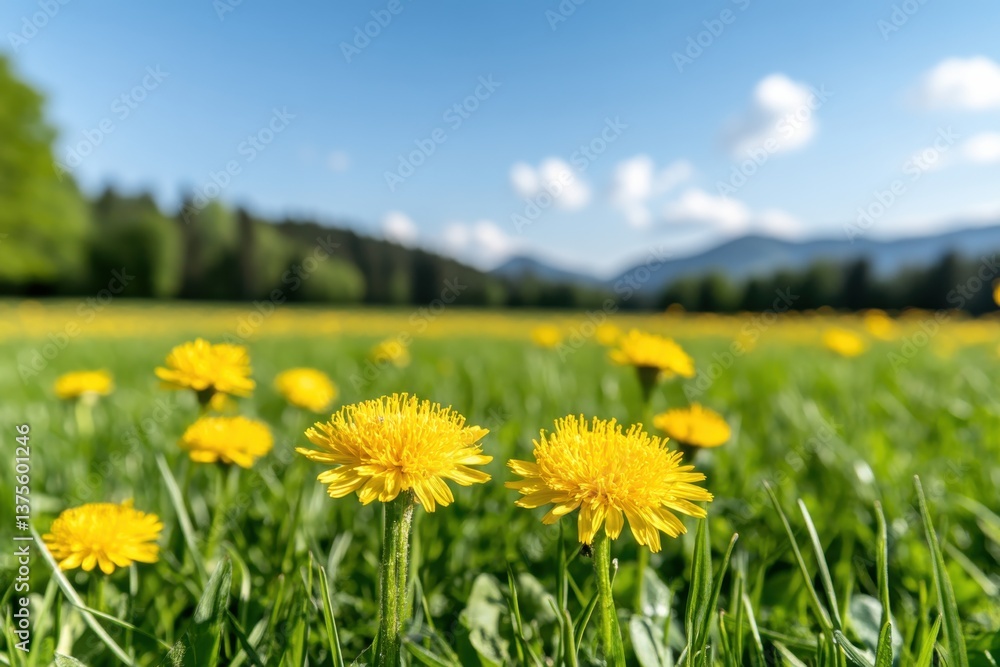 This image showcases a stunning field of yellow dandelions under a bright blue sky, highlighting nature's beauty and the serenity of outdoor landscapes. This image showcases a stunning field of yellow dandelions under a bright blue sky, highlighting nature's beauty and the serenity of outdoor landscapes.