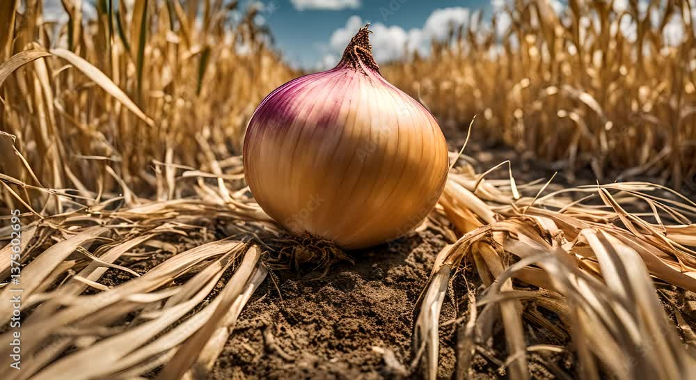 Onion in field 4K Onion in field 4K