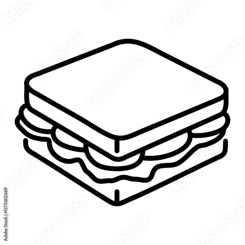 sandwiches line icon