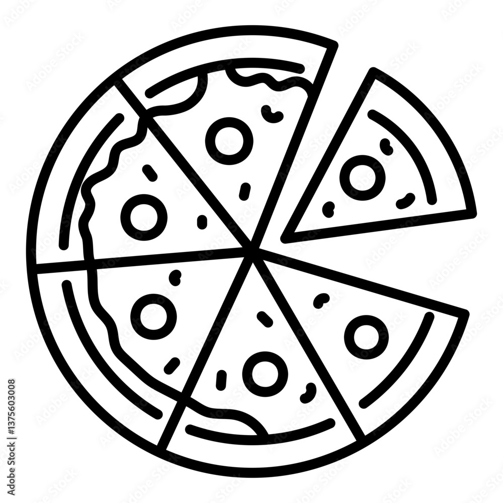 vector illustration of a pizza vector illustration of a pizza