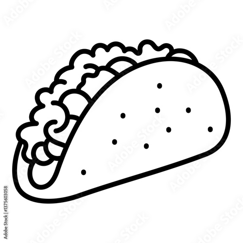 taco line icon