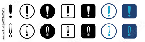 Exclamation mark. Alert icon. Warning sign and symbol. Exclamation vector