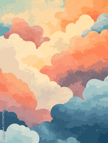 Abstract Cloudscape Illustration