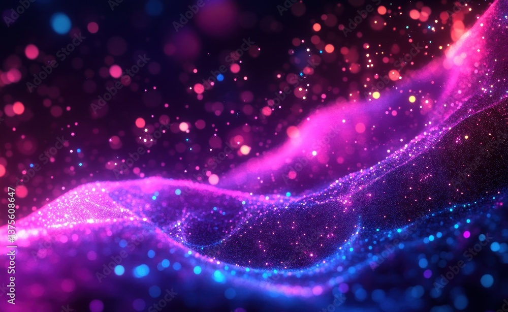 Futuristic Digital Art with Glowing Neon Lights and Abstract Cyber Network Elements Futuristic Digital Art with Glowing Neon Lights and Abstract Cyber Network Elements
