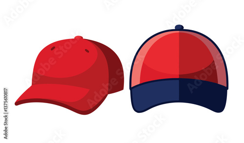 ---two-hats-on-a-white-background--baseball-cap-an.eps