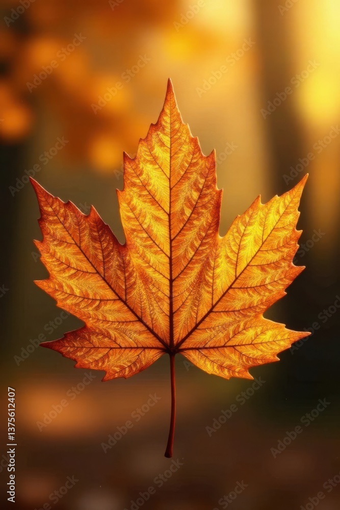 Golden autumn leaf with intricate foil texture, outdoors, Golden autumn leaf with intricate foil texture, outdoors,