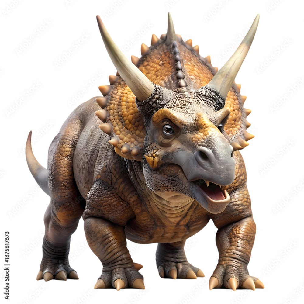 Fototapeta premium Epic Triceratops Dinosaur: 3D Render