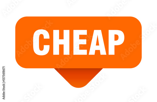 cheap sticker. cheap sign on transparent background