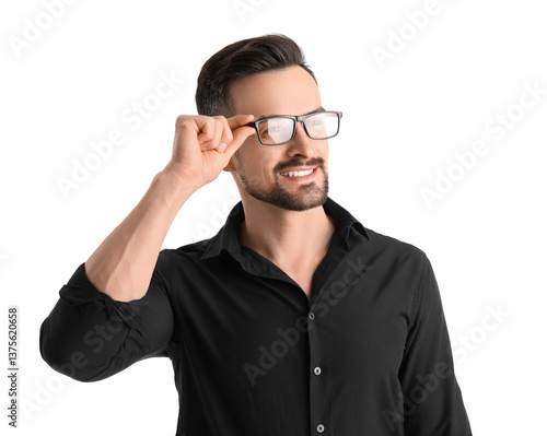 Handsome businessman in eye...