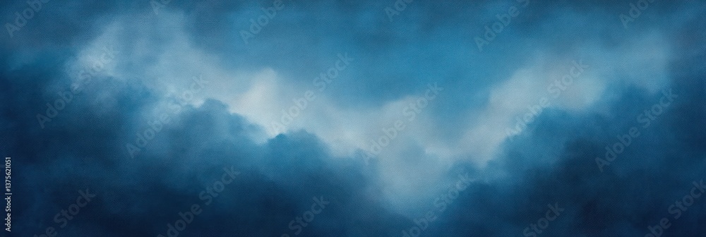 Fototapeta premium Dreamy Blue Abstract Sky Texture with Cloudy Patterns and Artistic Brushstrokes
