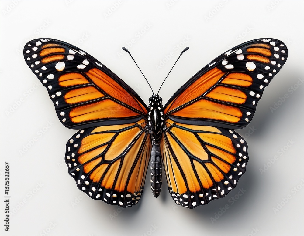 butterfly isolated on white background beautiful monarch butterfly standing on white background top view view from above generative ai butterfly isolated on white background beautiful monarch butterfly standing on white background top view view from above generative ai