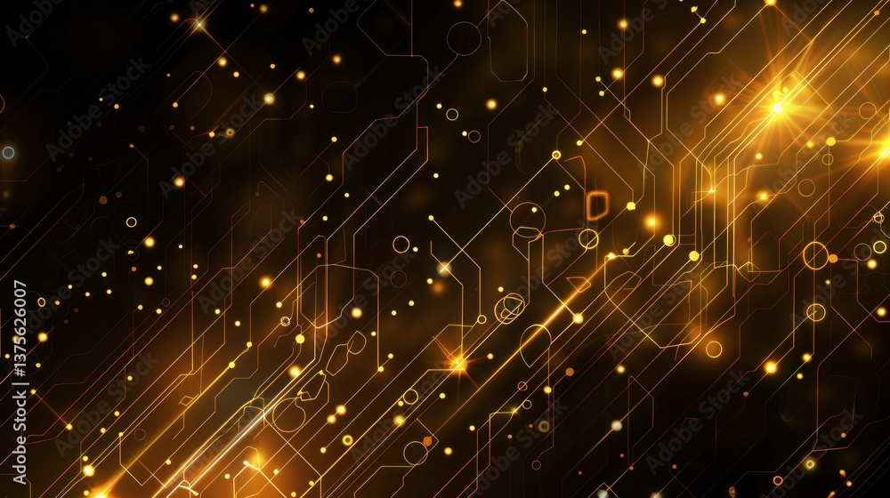 Obraz premium High-tech network background with circuits and digital connections.