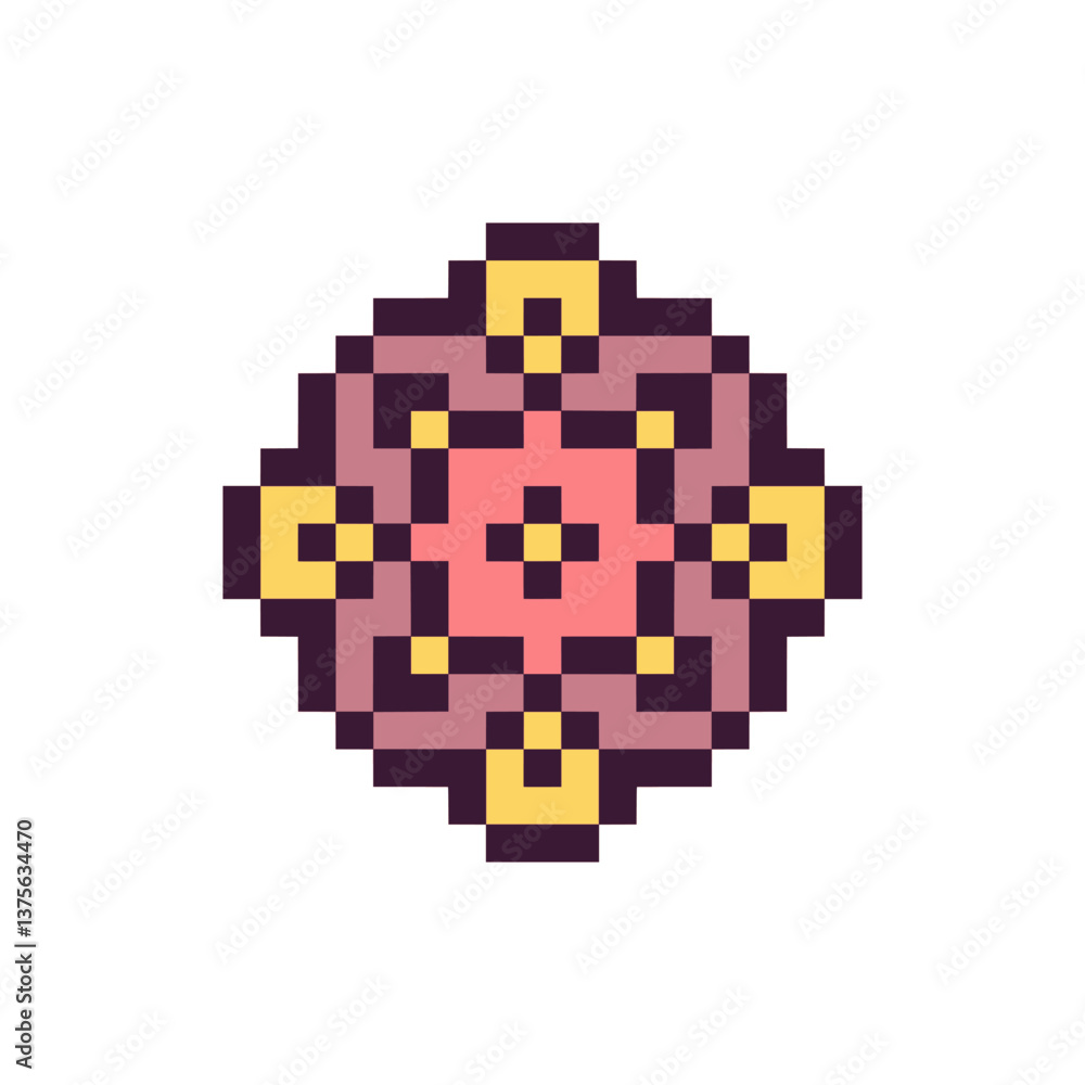 Fototapeta premium abstract shape retro pixel art