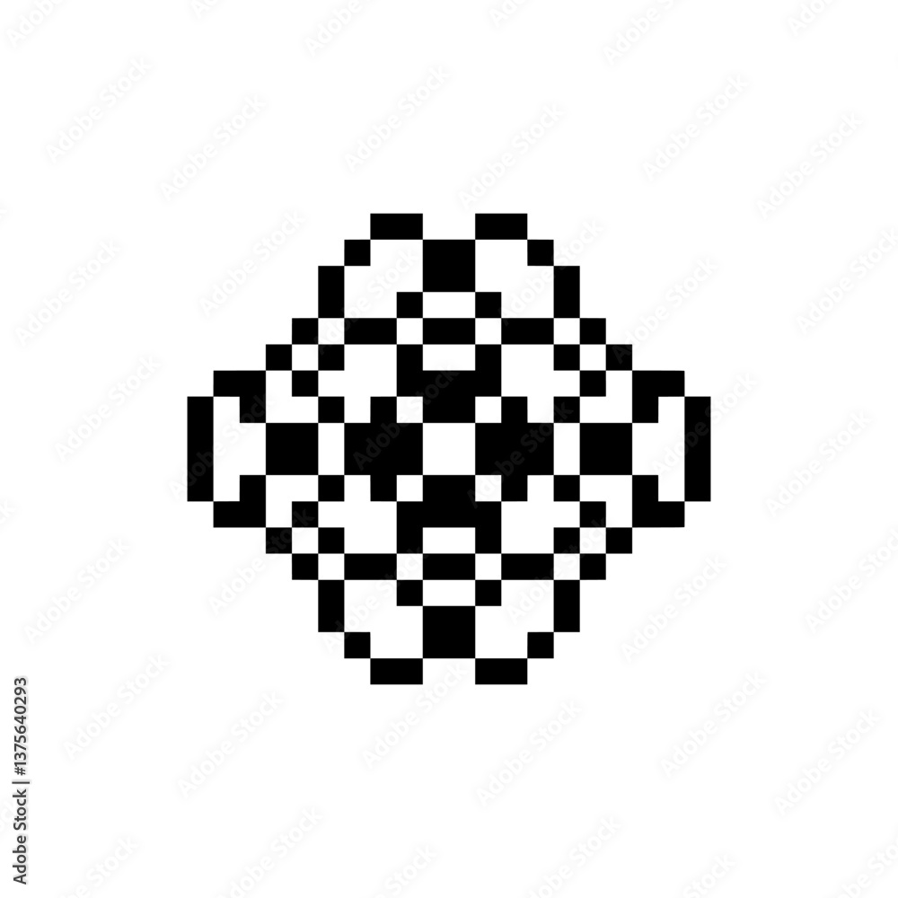 Fototapeta premium abstract shape retro pixel art