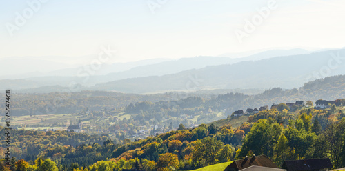 Obraz na płótnie Schilcher Weinstrasse, Steiermark, Österreich, 2015, Stainz w salonie