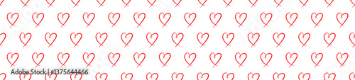 Red heart seamless pattern