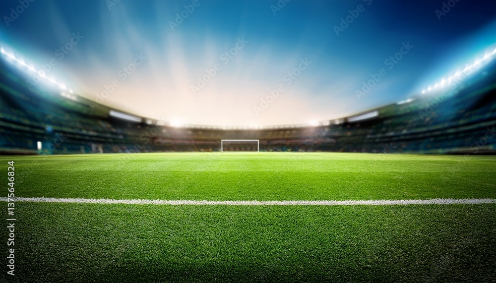 Fototapeta premium football pitch grass on a stadium
