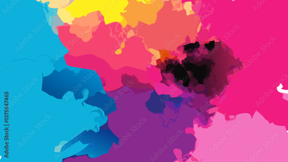 Obraz premium Dynamic paint splash, vibrant colors, abstract composition, artistic background.