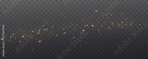 Dust light particles. For postcards, Christmas, holiday, congratulations. Light effect, shine