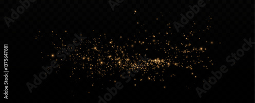 Dust light particles. For postcards, Christmas, holiday, congratulations. Light effect, shine