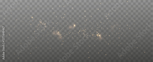 Dust light particles. For postcards, Christmas, holiday, congratulations. Light effect, shine