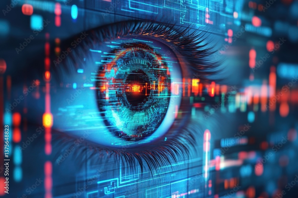 Obraz premium Analyzing financial data with technology to uncover fraudulent transactions effectively, analyze financial data to detect fraudulent transactions Security detection concept