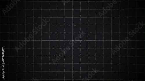 Dark background with animated waving white wireframe grid line fit for alpha channel or overlay layer. Loop abstract motion background for technology, science, blueprint, or infographic concept