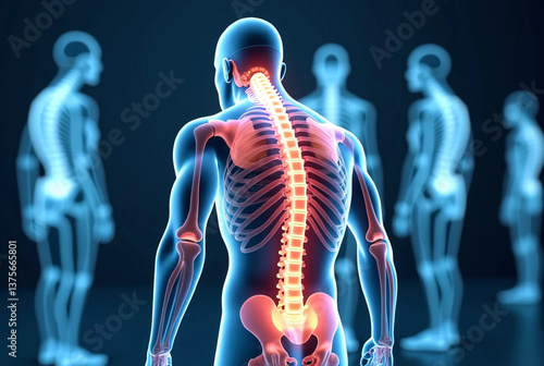 CG image of pelvis distorted by hunchback Image. Spine.