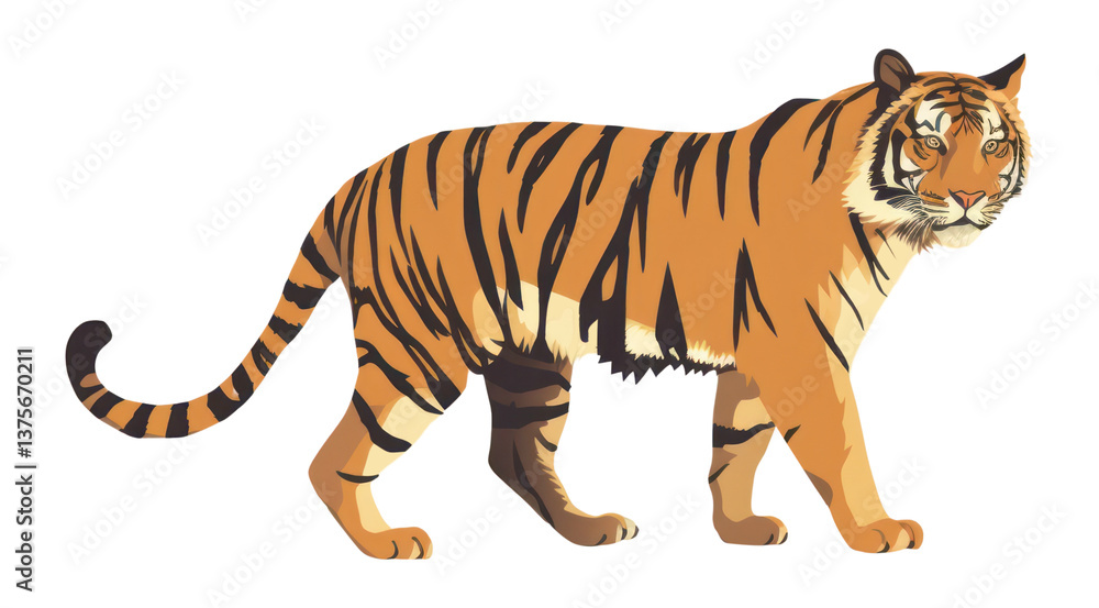 Fototapeta premium PNG Tiger wildlife animal mammal.