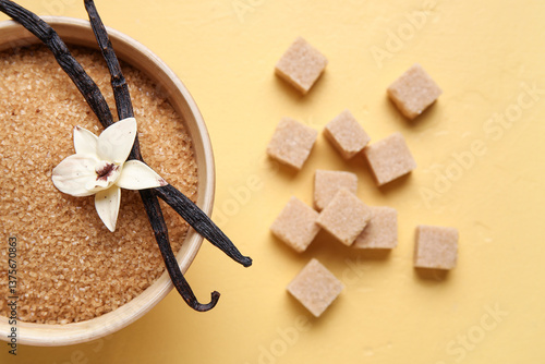Bowl with aromatic vanilla ...