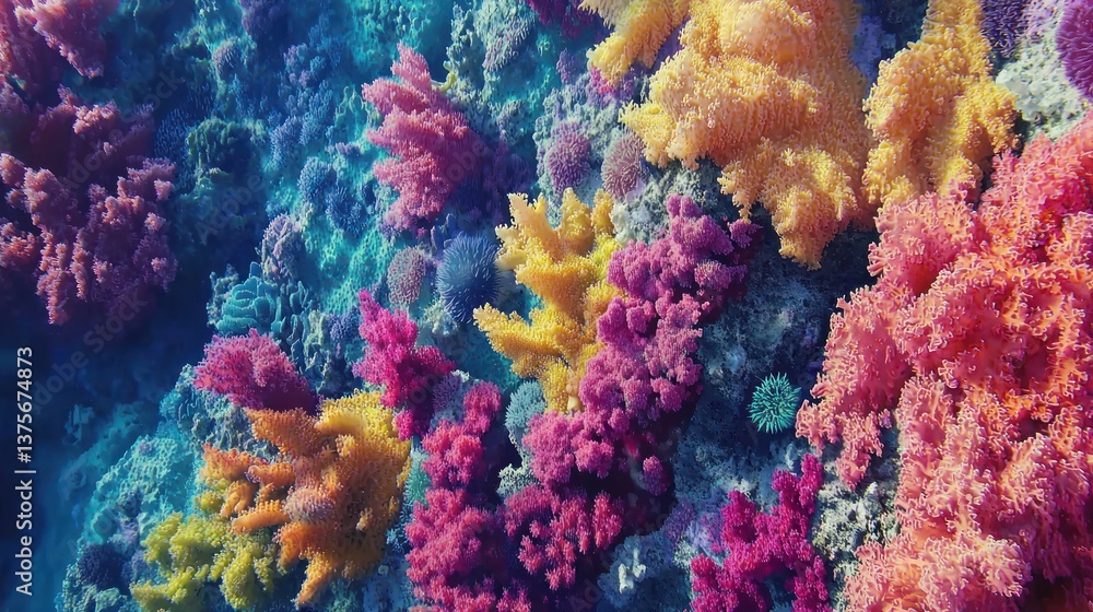 Vibrant coral reef underwater scene. Vibrant coral reef underwater scene.
