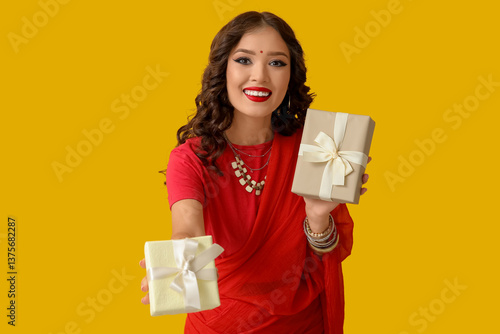 Beautiful Indian woman in s...