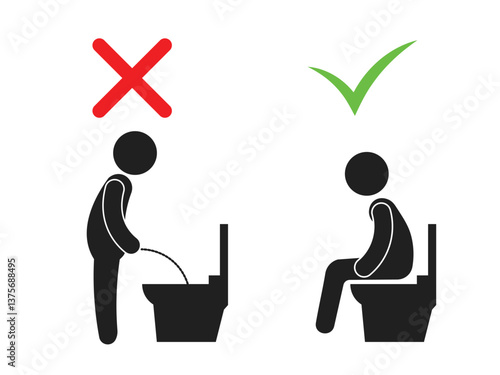 Right way to use toilet