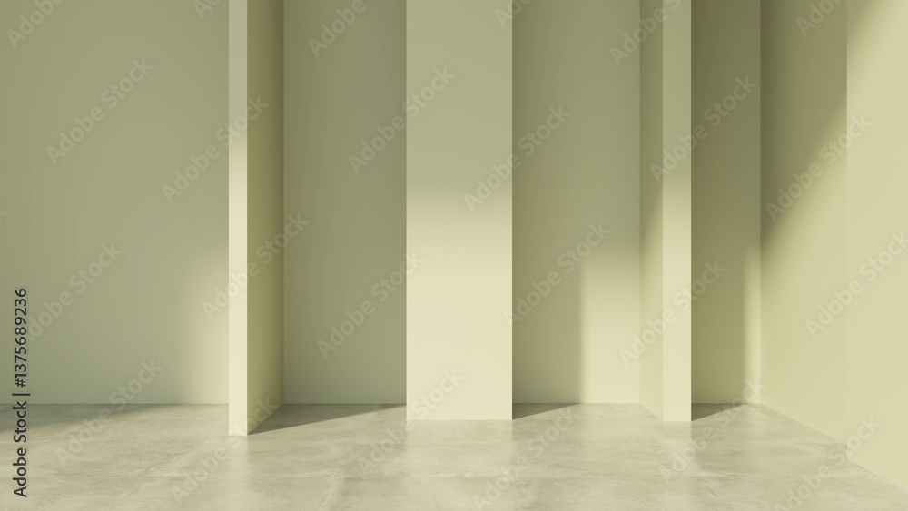 Fototapeta premium Large luxury modern bright interiors Living room mockup illustration 3D rendering image